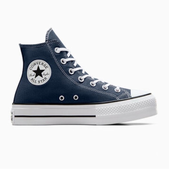 Converse Shoes - Converse Women's Navy High-Top Platform Sneakers All Star